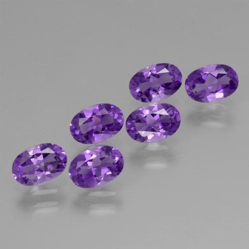 2.53 ct natürliche Lebhaftes Violett Amethyst-Edelsteine, Oval Schliff, VVS-VS