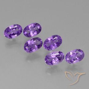 2.52 ct natürliche Mittelviolett Amethyst-Edelsteine, Oval, VVS-VS