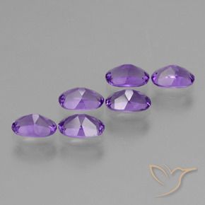 2.52 ct natürliche Mittelviolett Amethyst-Edelsteine, Oval, VVS-VS