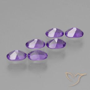 2.59 ct natürliche Lebhaftes Violett Amethyst-Edelsteine, Oval, VVS-VS