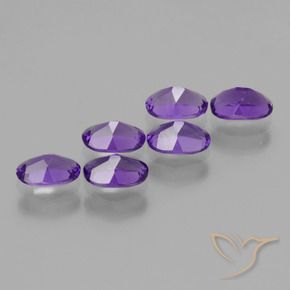 2.56 ct natürliche Mittelviolett Amethyst-Edelsteine, Oval, VVS-VS