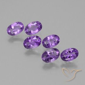 2.50 ct natürliche Mittelviolett Amethyst-Edelsteine, Oval, VVS-VS