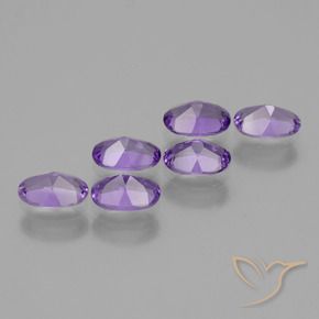 2.39 ct natürliche Lebhaftes Violett Amethyst-Edelsteine, Oval, VVS-VS