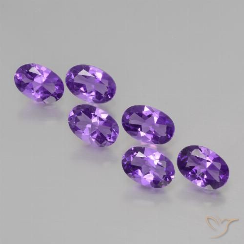 2.42ctw Natürlicher Mittelviolett Amethyst, Oval, VVS-VS