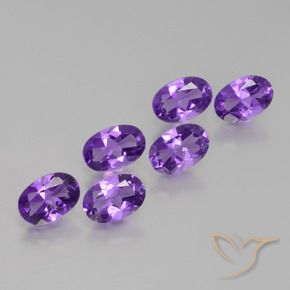 2.42 ct natürliche Mittelviolett Amethyst-Edelsteine, Oval, VVS-VS