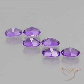 2.42 ct natürliche Mittelviolett Amethyst-Edelsteine, Oval, VVS-VS