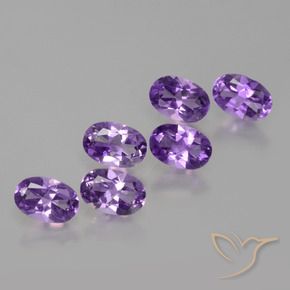 2.57 ct natürliche Mittelviolett Amethyst-Edelsteine, Oval, VVS-VS