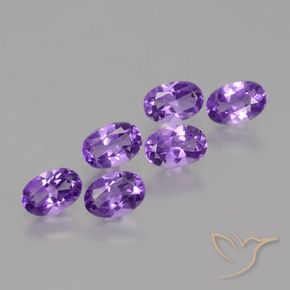 2.50 ct natürliche Lebhaftes Violett Amethyst-Edelsteine, Oval, VVS-VS