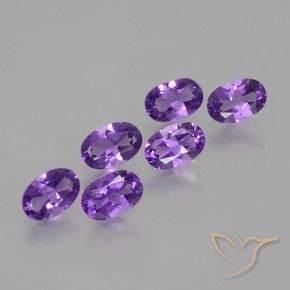 2.48 ct natürliche Lebhaftes Violett Amethyst-Edelsteine, Oval, VS