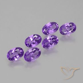 2.33 ct natürliche Lebhaftes Violett Amethyst-Edelsteine, Oval, VVS-VS