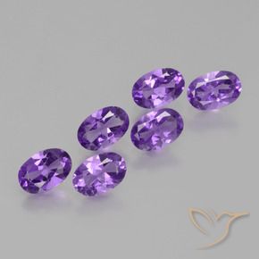 2.35 ct natürliche Mittelviolett Amethyst-Edelsteine, Oval, VVS-VS