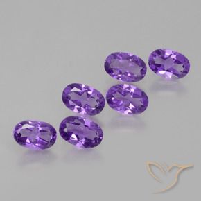 2.38 ct natürliche Mittelviolett Amethyst-Edelsteine, Oval, VVS-VS