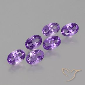 2.42 ct natürliche Mittelviolett Amethyst-Edelsteine, Oval, VVS-VS