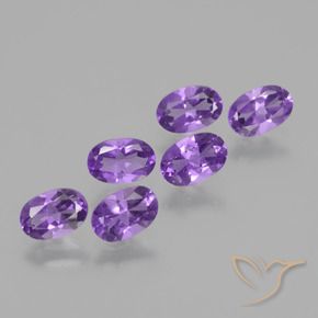 2.47 ct natürliche Mittelviolett Amethyst-Edelsteine, Oval, VVS-VS
