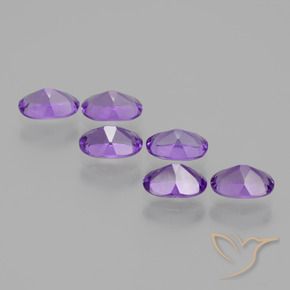 2.47 ct natürliche Mittelviolett Amethyst-Edelsteine, Oval, VVS-VS
