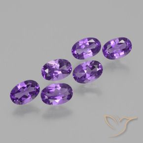2.54 ct natürliche Mittelviolett Amethyst-Edelsteine, Oval, VVS-VS
