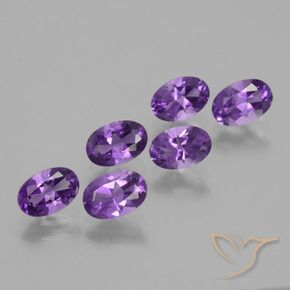 2.51 ct natürliche Mittelviolett Amethyst-Edelsteine, Oval, VVS-VS