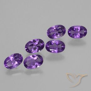2.44 ct natürliche Mittelviolett Amethyst-Edelsteine, Oval, VVS-VS