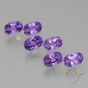 2.73 ct natürliche Mittelviolett Amethyst-Edelsteine, Oval, VVS-VS