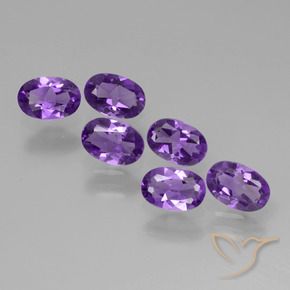 2.42 ct natürliche Mittelviolett Amethyst-Edelsteine, Oval, VVS-VS