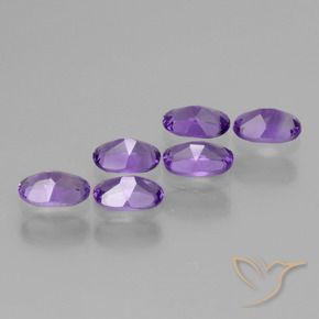 2.42 ct natürliche Mittelviolett Amethyst-Edelsteine, Oval, VVS-VS