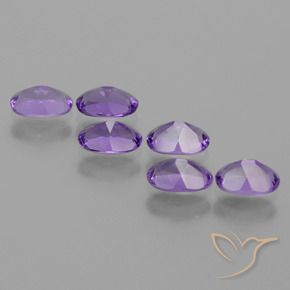 2.41 ct natürliche Mittelviolett Amethyst-Edelsteine, Oval, VVS-VS