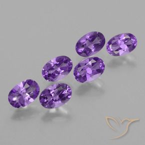 2.55 ct natürliche Mittelviolett Amethyst-Edelsteine, Oval, VVS-VS