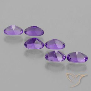 2.55 ct natürliche Mittelviolett Amethyst-Edelsteine, Oval, VVS-VS