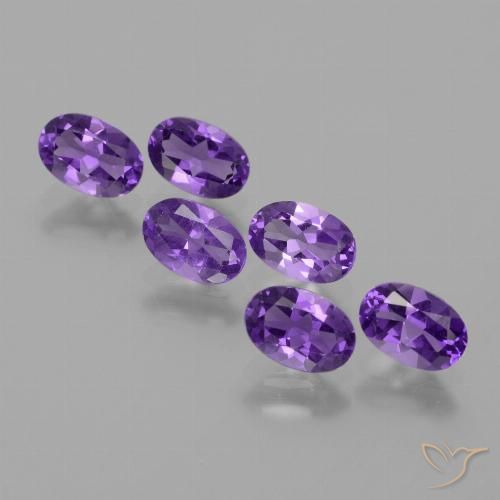 2,43 ct natürliche Mittelviolett Amethyst-Edelsteine, Oval Schliff, VVS-VS