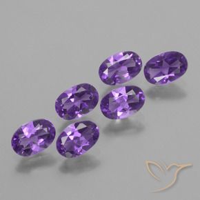 2.46 ct natürliche Mittelviolett Amethyst-Edelsteine, Oval, VVS-VS