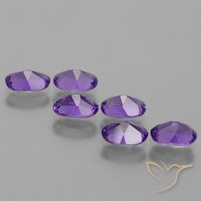 2.46 ct natürliche Mittelviolett Amethyst-Edelsteine, Oval, VVS-VS