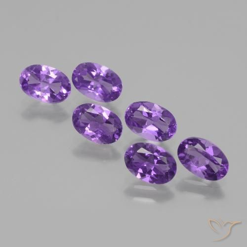 2.42 ct natürliche Mittelviolett Amethyst-Edelsteine, Oval Schliff, VVS-VS