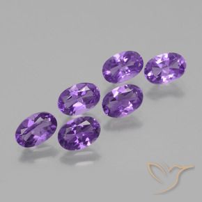 2.42 ct natürliche Mittelviolett Amethyst-Edelsteine, Oval Schliff, VVS-VS