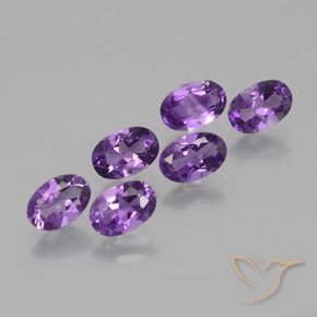 2.54 ct natürliche Mittelviolett Amethyst-Edelsteine, Oval, VVS-VS
