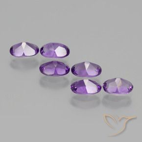 2.54 ct natürliche Mittelviolett Amethyst-Edelsteine, Oval, VVS-VS