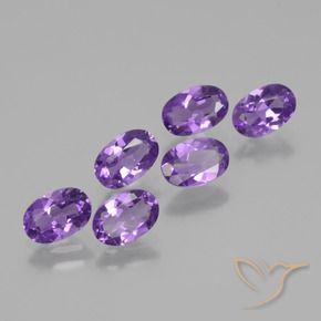 2.48 ct natürliche Mittelviolett Amethyst-Edelsteine, Oval, VVS-VS