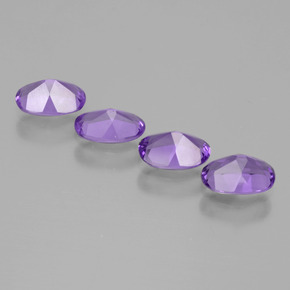1,60 ct natürliche Violet Amethyst-Edelsteine, Oval Schliff, VS