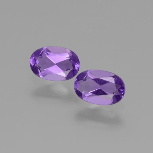 0.80 ct natürliche Mittelviolett Amethyst-Edelsteine, Oval Schliff, VVS-VS