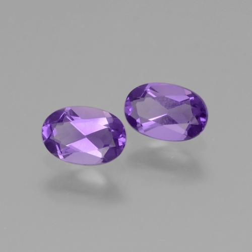 0.80 ct natürliche Mittelviolett Amethyst-Edelsteine, Oval Schliff, VVS-VS