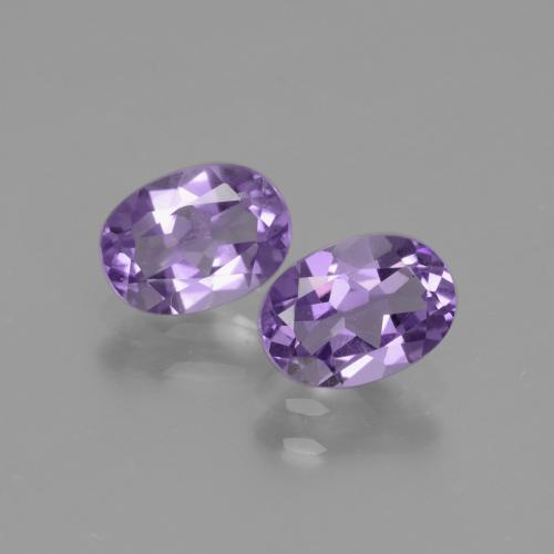 1,42 ct natürliche Mittelviolett Amethyst-Edelsteine, Oval Schliff, VVS-VS