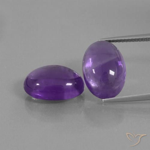 12.74ctw Natürlicher Mittelviolett Amethyst, Oval, Lichtdurchlässig