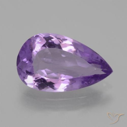 9,17 ctw natürlicher Mittelviolett Amethyst, Birnenform, VS