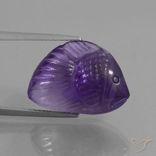 12.56ct Natürlicher Mittelviolett Amethyst, Fantasie, Transparent