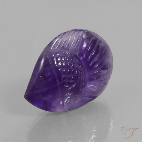 16.45ct Natürlicher dunkelviolett Amethyst, Fantasie, Transparent