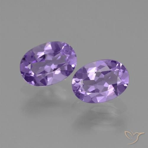 1,43 ct natürliche Mittelviolett Amethyst-Edelsteine, Oval Schliff, VVS-VS