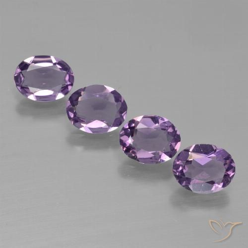 2.38ctw Natürlicher Mittel-helles Purpurviolett Amethyst, Oval, VS