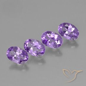 2.80 ct natürliche Lebhaftes Violett Amethyst-Edelsteine, Oval, VS