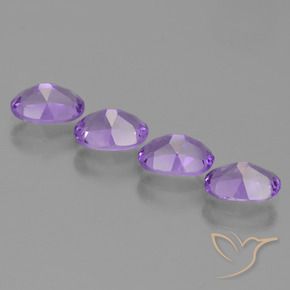 2.80 ct natürliche Lebhaftes Violett Amethyst-Edelsteine, Oval, VS