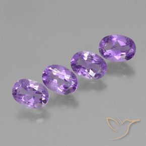 2.80 ct natürliche Mittelviolett Amethyst-Edelsteine, Oval, VS