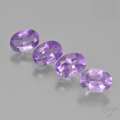 3.00ctw Natürlicher Mittelviolett Amethyst, Oval, VS